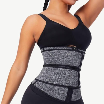 Feelingirl Hot Selling 7 Fatting Burning Double Belt Waist Trainer Compression Fabric Shapewear Comfort Womenswear Waist Trainer