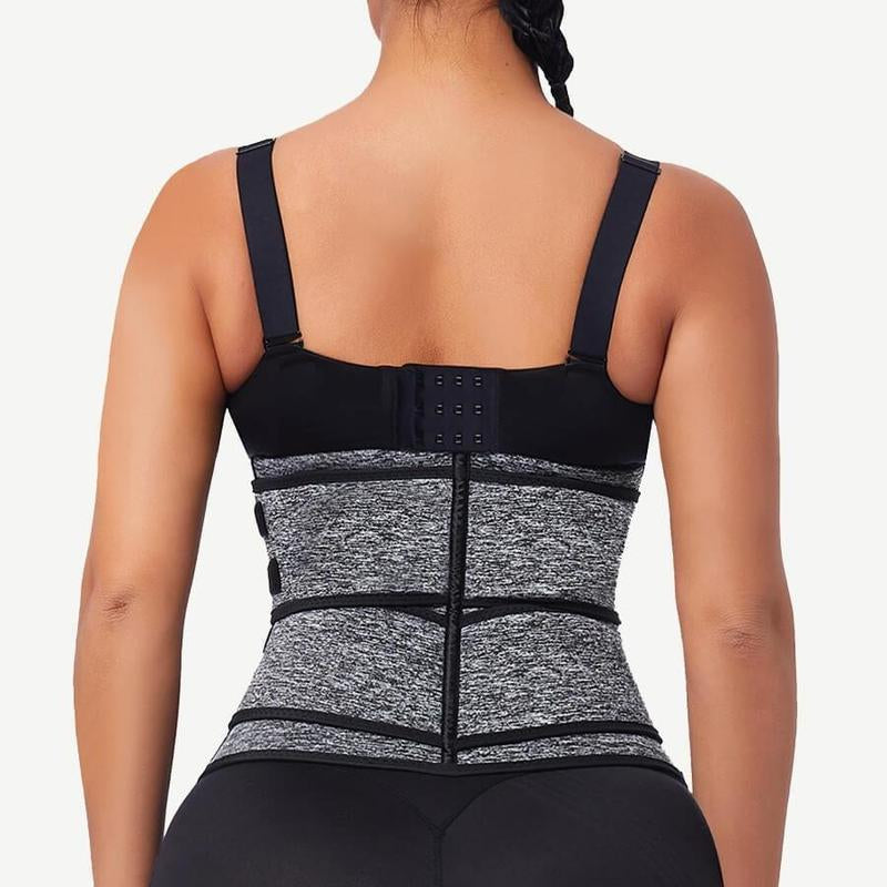 Feelingirl Hot Selling 7 Fatting Burning Double Belt Waist Trainer Compression Fabric Shapewear Comfort Womenswear Waist Trainer