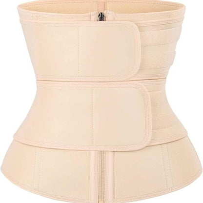 Feelingirl Hot Selling 7 Fatting Burning Double Belt Waist Trainer Compression Fabric Shapewear Comfort Womenswear Waist Trainer